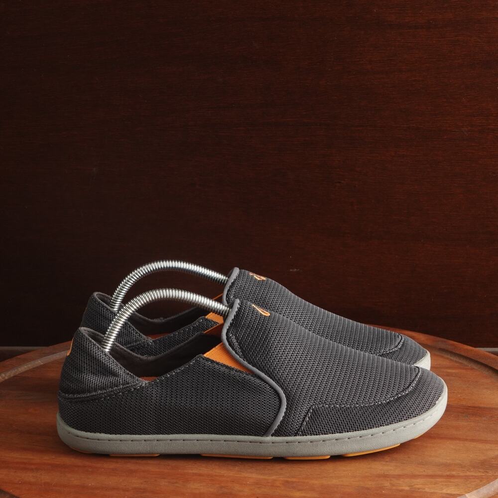 OluKai Shoes Mens SZ 9 Gray Nohea Mesh Convertible Loafer Casual Coastal Comfort